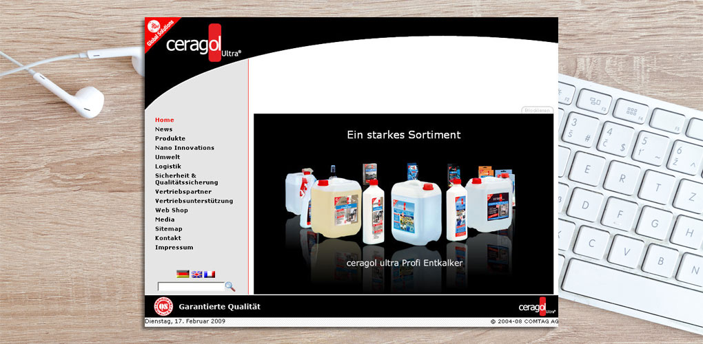 ceragol - new website 2007