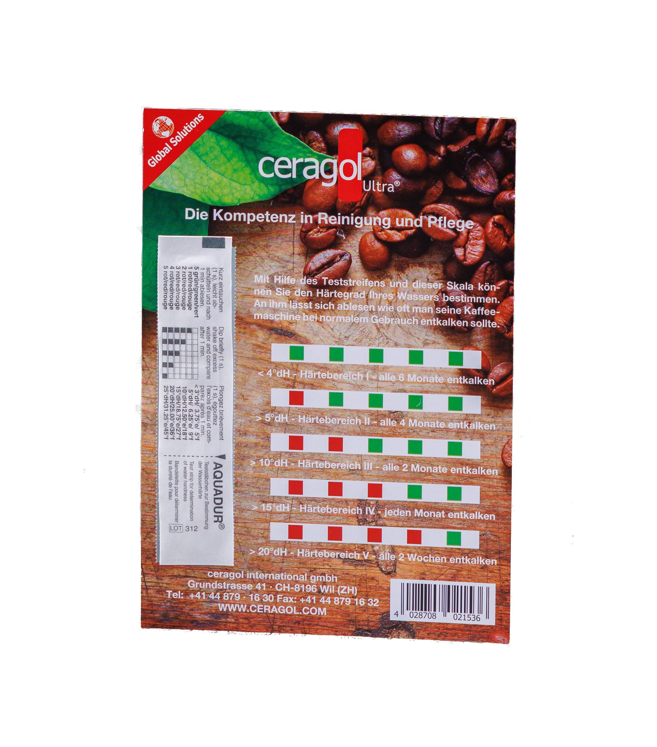 Wasserhärte-Testkarte